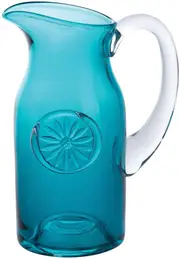 Dartington Crystal Daisy Teal Slim Flower Jug