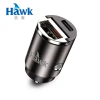 在飛比找博客來優惠-Hawk 30W雙孔PD+QC隱形車充 銀灰色