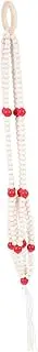 FONDOTIN Elegant Wood Beads Flowerpot Plant Hanger Macrame Strong Sturdy for Home