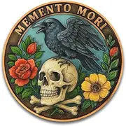 Memento Mori Memento Vivere Dual Sided Challenge Coin - Skull & Tree of Life Design Motivational Token - Inspirational Gift