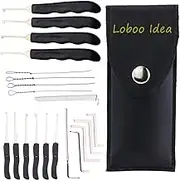 Loboo Idea 20-Pieces Broken Key Extractor Kit, Home Depot Lockpicking Tool, Removal Hooks Lockpick, Broken Key Extractor Set