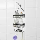 Shower Caddy Bathroom Hanging Head Two Basket Organizers plus Dish for Storag...