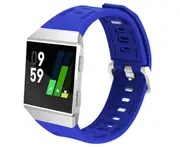 Watch Breathable Replacement Wristband Sport Silicone Fashionable Silicone Strap Suitable for Fitbit Ionic-Blue