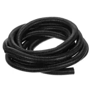 7/8 Inch x 16.4 Ft Split Wire Loom Tubing , Guard Convoluted Flex, Black