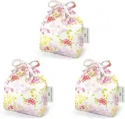 Laura Ashley N3584503 Drawstring Bag, Small Cup Bag, Set of 3, Stylish, for Kids, Drawstring Bag, Cup Bag, Small Nursery School, Cup, Kindergarten