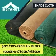Instahut Shade Cloth 50%70%90% UV Sun Shadecloth Sail Roll Mesh Outdoor Green