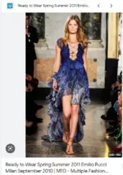 EMILIO PUCCI 2011 Runway Lace-Up Floral Long Dress IT44
