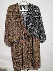 NWT Unique 21 Womens Romper Plus Size 20 Black And Brown Mixed Print