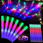 72 PCS Light Up Foam Sticks LED Wands Batons DJ Flashing Glow 16 inch