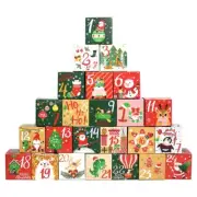 Christmas Advent Calendar Boxes 24Pcs Filling Children Girls Boys Birthday Gift