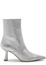 Aeyde Zuri 75 Leather Ankle Boots - Silver - 41 (IT41 / UK8) 41 (IT41 / UK8)