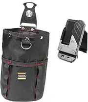 Tool Pouch with Belt Clip, Waist Tool Bag, Anti Scratch Storage Organizer with Multiple Pockets for Electrician