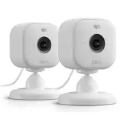 Blink Mini 2 Camera - White - 2 Pack - HD 1080p - Two Way Audio - Motion [B0D484STDV]