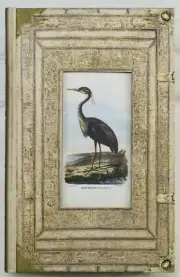 Figments Studio Art Frame Journal Diary Purple Heron 6" by 9" Bird Lover New