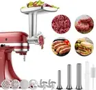 Meat Grinder Attachment for Kitchenaid Stand Mixer, Including 3 Sausage