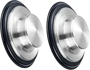 Update Your Kitchen Sink 2 Stainless Steel Sink Stoppers Rubber Splatter Guard Drain Stopper for Garbage Disposer
