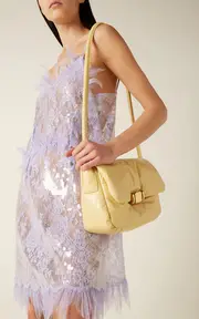 [Bottega Veneta] Sequined Lace Midi Dress