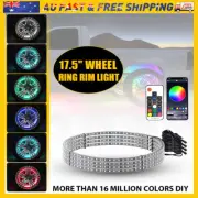 4x 15.5" RGB LED Wheel Lights Ring Rim Lights Bluetooth APP Control For Car (for: Porsche)