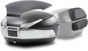 SHAD SH48 Titanium Topcase Set + Carbon Cover + Backrest, Size 60 cm