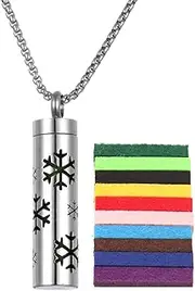 Aromatherapy Necklace - Perfume Diffuser Pendant, Oil Necklace | Calming Perfume Necklace with Diffuser Pads Oil Use, Stainless Steel Oil Diffuser Pendant Necklace for Relaxation