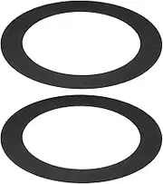 uxcell Goof Rings for 6/8 Inch Recessed Can Lighting Down Light, 2 Pcs Metal Goof Trim Rings Cover, Outer Diameter 8.66-inch, Inner Diameter 6.29-inch, Matte Finish Black, Flush Mount