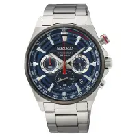 在飛比找PChome24h購物優惠-【SEIKO】精工 CS系列 賽車風 SSB407P1 鋼錶