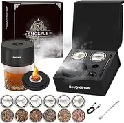 Electric Cocktail Smoker Kit, Rechargeable Handheld Smoke Infuser for Whiskey, Wine & Food – Includes Wood Chips, USB Charger & Case, Smoke Gun for Molecular Mixology, Home Bar & BBQ