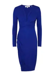 Diane Von Furstenberg Magena Jersey Midi Dress - Blue - S (UK 8-10 / S) S (UK 8-10 / S)