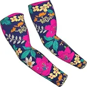 [FSCEV] Flowers (3) Sun Protection Arm Sleeves Outdoor Essentials Cooling Compression Golf Hiking Cycling