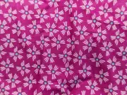 1Yd/44" 100%cotton MAKOWER UK Fab "DARK PINK color w/sm WHITE STARS" NEW BTY