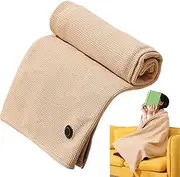 Heated Blanket for Women | 59.06x27.56 Inches Winter Plush Blanket - USB-Powered Heated Blanket Shawl, Portable Electric Poncho Blanket with 3 Heating Modes for Women Men