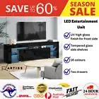 160cm High Gloss TV Cabinet Entertainment Unit RGB LED Light TV Stand 16 Colours