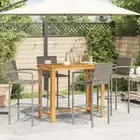 PE Rattan Outdoor Bar Set Elegant Garden Furniture Patio Dining Table/Stools 5PC