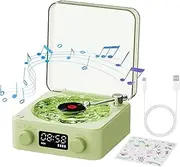 Record Player Smart | Smart Record Player The Waves Turntables,Elegant Turn Tables for Records, Vintage Record Player, Portable Record Player for Home