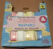 Jumbo Popsicles Washable Chalk, 4ct DAMAGED BOX UE20