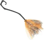 Kisangel Halloween Witch Broom Prop Witch Costume Accessories for Parties Realistic Broomstick Decor for Cosplay Halloween Celebrations Comfortable Easy to Hold