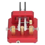 Morse Code Key Double Paddle Automatic CW Shortwave Telegram Tapper Red^