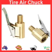 LDCRE Brass Tire Air Chuck 2-Pack, Locking Clip Adapter for Inflator Pumps 8mm