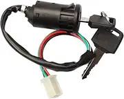Ignition Switch Motorcycle Ignition Switch Key Motorbike Universal Ignition Switch with 4Wires Socket Key Motorcycle Ignition Switch Lock