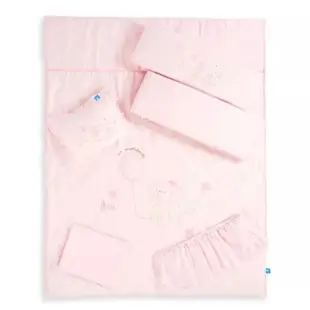 麗嬰房 les enphants 嬰兒實木床(白色）天絲床墊 全新 粉色 大象 天絲床包組 需自取