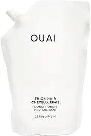 Thick Conditioner Refill Pouch. Strengthening Keratin, Marshmallow Root, Shea Butter and Avocado Oil Nourish Dry, Thick Hair and Calm Frizz