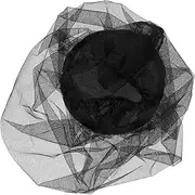 Fishing Head Net Hat Portable Outdoor Netting for Garden Camping Mosquito Protection Size Black