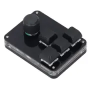 4 Key 1 Knob Keyboard USB Mini Blue Switch Programmable Macro Mechanical Custom