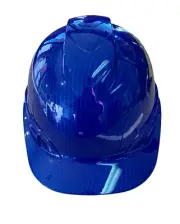 Hydro Dipped Hard Hat Ridgeline Cap Style Custom Blue True Weave Carbon Fiber
