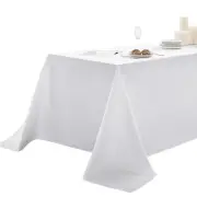 Rectangle Tablecloths 90x132 Inch 1 Pack White Tablecloth Washable Decorative...