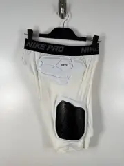 BNWT Nike Pro Mens Hyperstrong Padded Compression Football Shorts White Sz Large