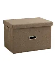 [SOGA] Super Large Foldable Canvas Storage Box in Coffee