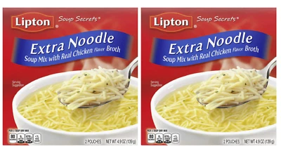 Lipton Soup Secrets Instant Soup Mix With Real Chicken Broth Flavor 4.9 oz 2pk