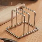 Stainless Steel Cutting Board Holder Rustproof Dish Drying Rack Countertop