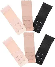 [Healvian] 6pcs Extenders for Women Adjustable Elastic Band Extension Straps with Hooks Soft Maternity and Everyday Use Bodysuit Extender Comfortable and Skin Friendly